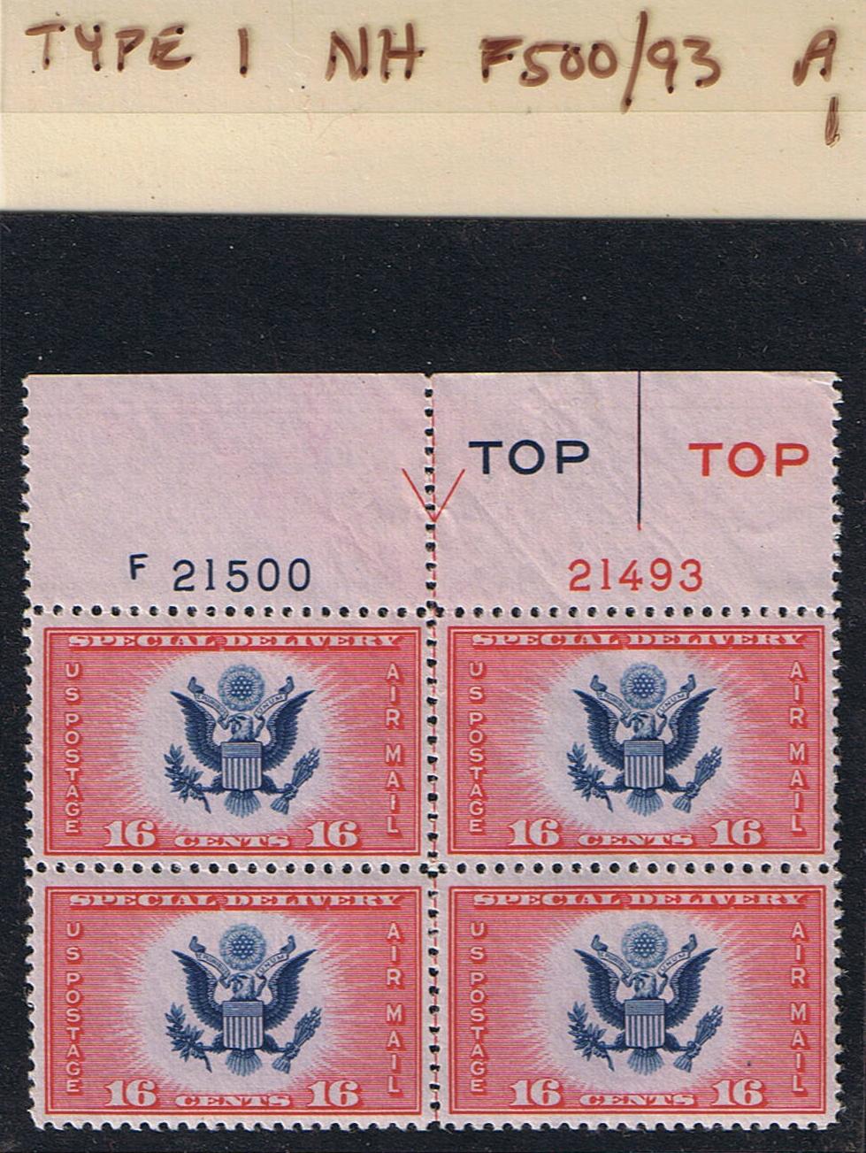 # CE2 Airmail Special Delivery - Type 1 PB - F21500/21493 [1]