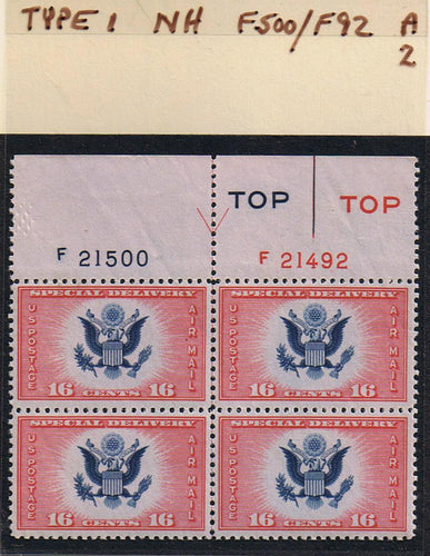 # CE2 Airmail Special Delivery - Type 1 PB - F21500/F21492 [2]