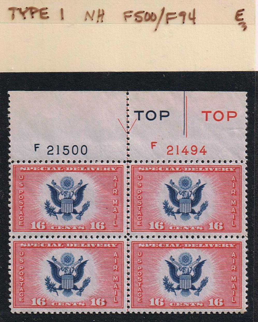 # CE2 Airmail Special Delivery - Type 1 PB - F21500/F21494 [3]