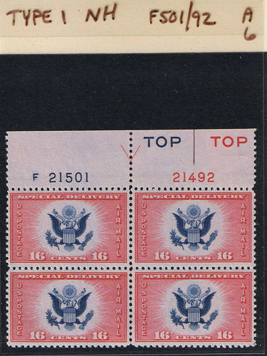 # CE2 Airmail Special Delivery - Type 1 PB - F21501/21492 [6]