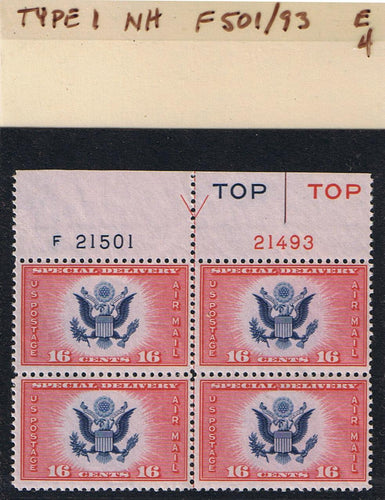 # CE2 Airmail Special Delivery - Type 1 PB - F21501/21493 [4]