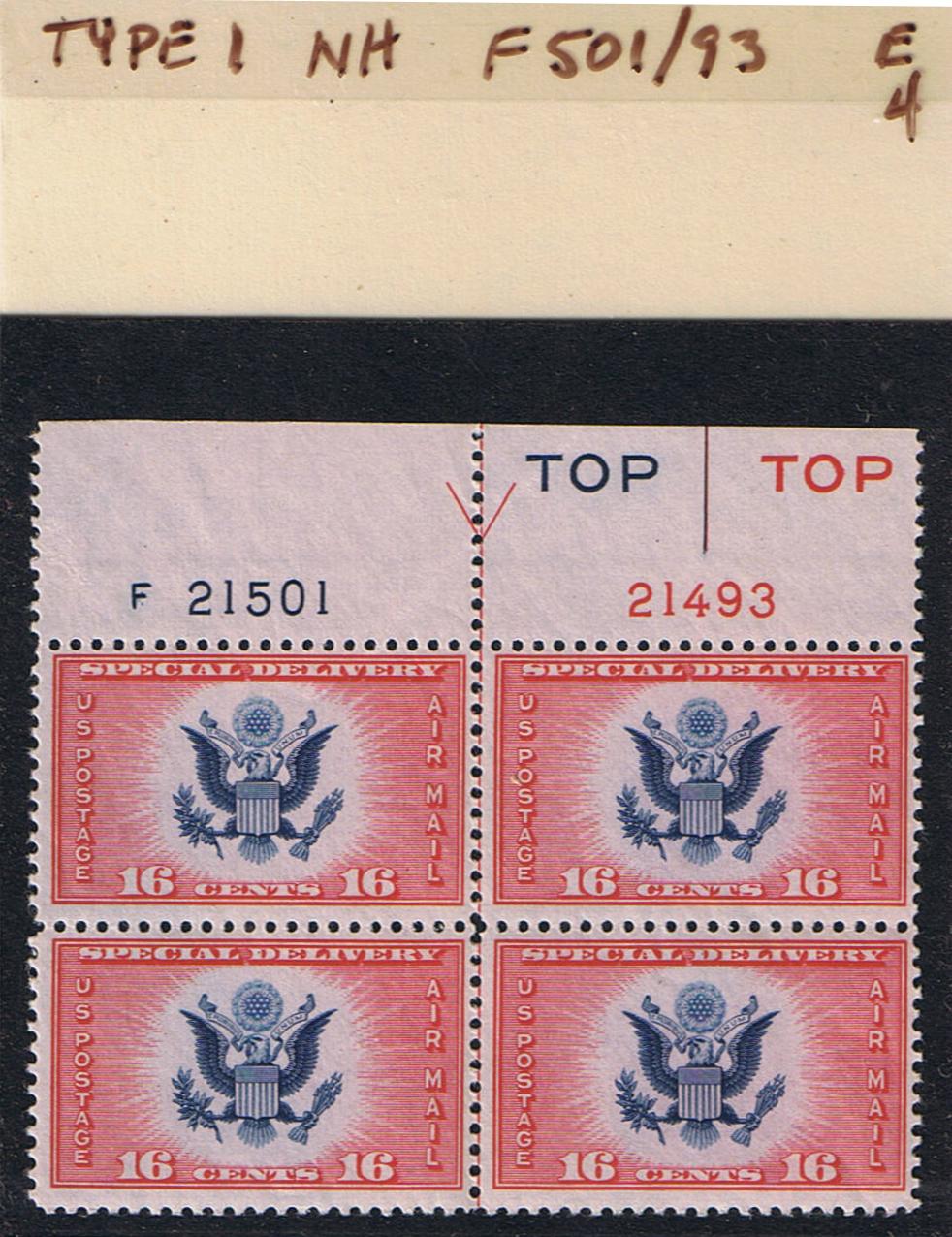 # CE2 Airmail Special Delivery - Type 1 PB - F21501/21493 [4]