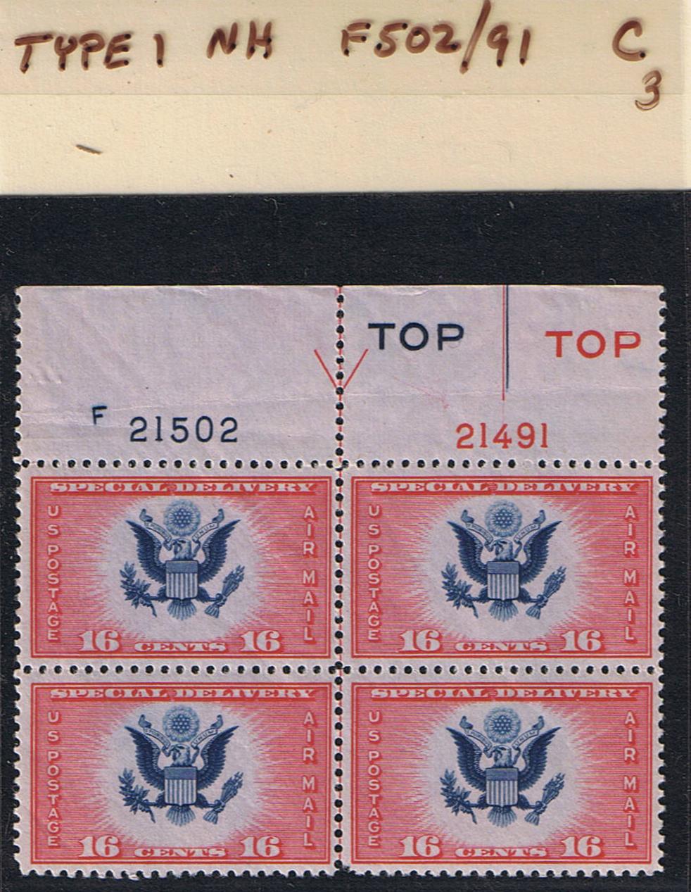 # CE2 Airmail Special Delivery - Type 1 PB - F21502/21491 [3]