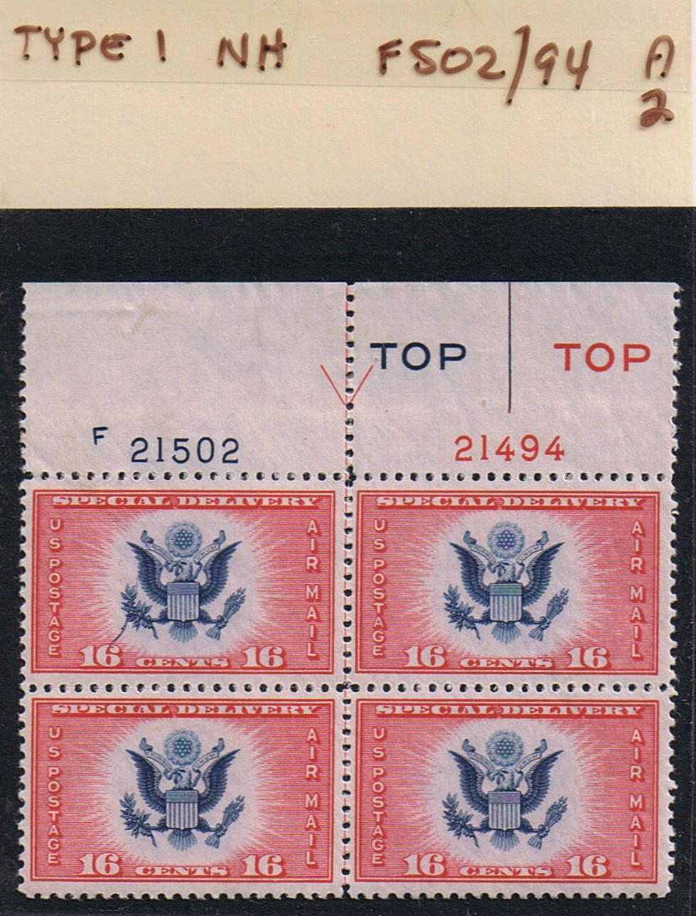 # CE2 Airmail Special Delivery - Type 1 PB - F21502/21494 [2]