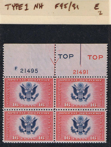 # CE2 (1936) Airmail Special Delivery - Type 1 PB - F21495/21491 [2]