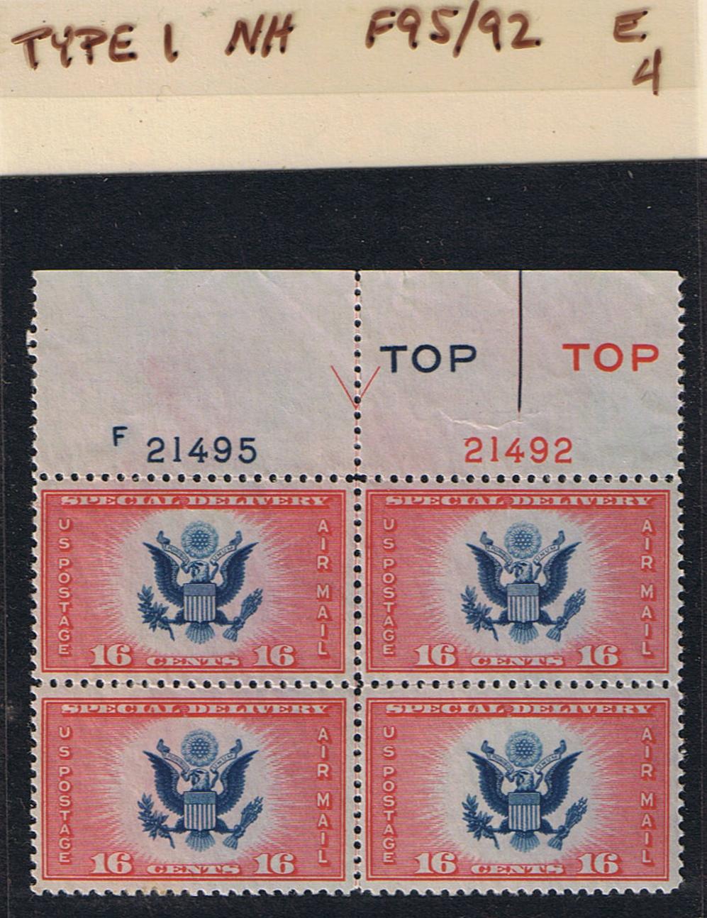 # CE2 Airmail Special Delivery - Type 1 PB - F21495/21492 [4]