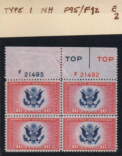 # CE2 Airmail Special Delivery - Type 1 PB - F21495/F21492 [2]