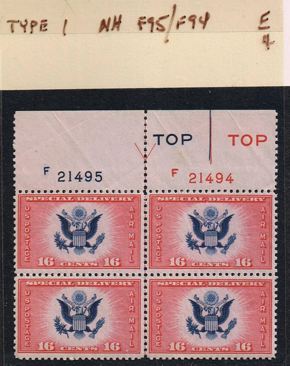 # CE2 Airmail Special Delivery - Type 1 PB - F21495/F21494 [4]