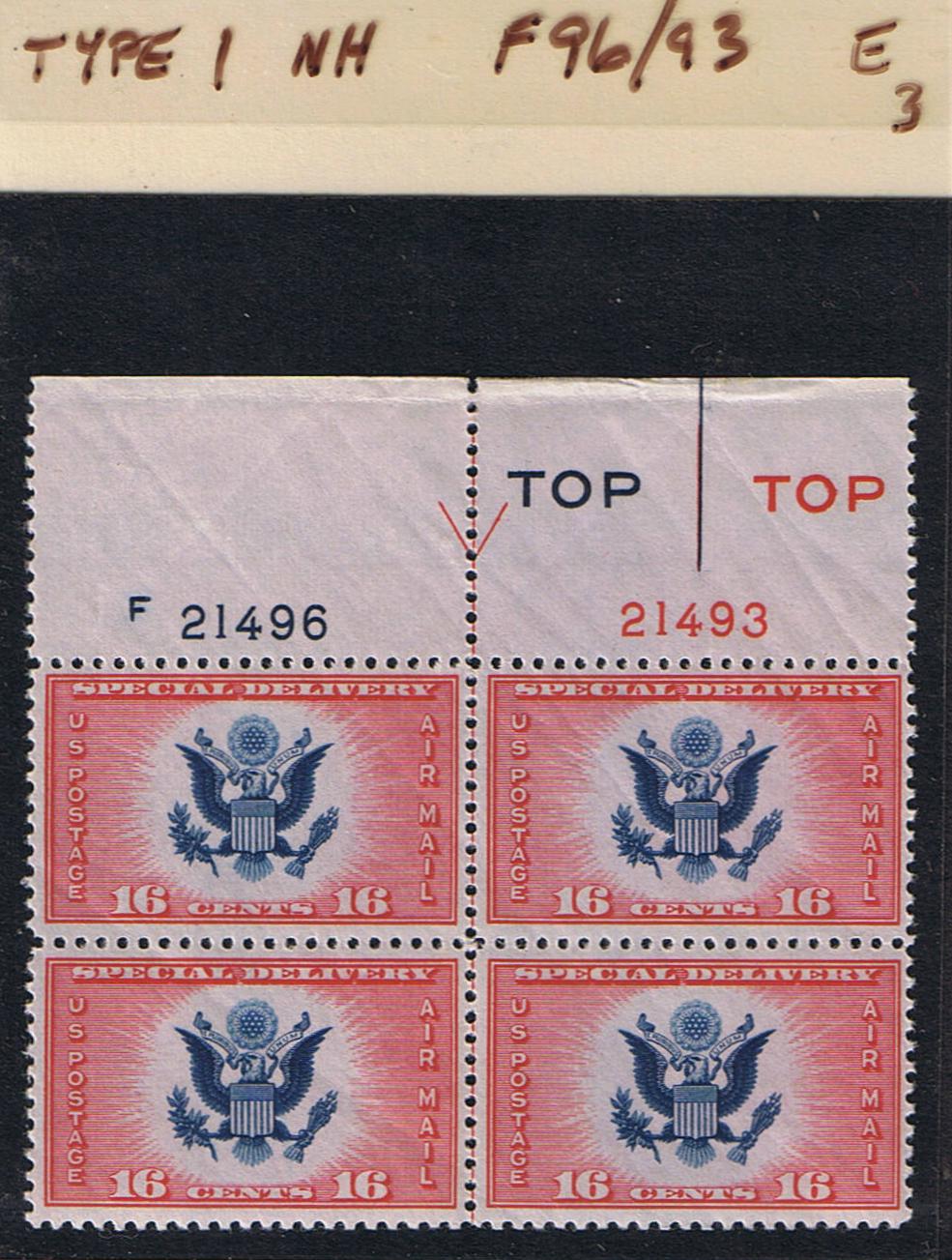 # CE2 Airmail Special Delivery - Type 1 PB - F21496/21493 [3]