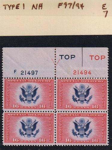 # CE2 Airmail Special Delivery - Type 1 PB - F21497/21494 [7]