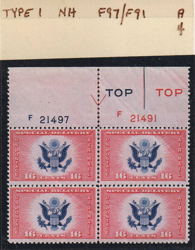 # CE2 Airmail Special Delivery - Type 1 PB - F21497/F21491 [4]