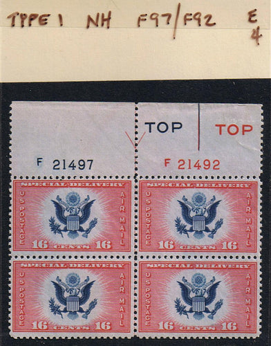 # CE2 Airmail Special Delivery - Type 1 PB - F21497/F21492 [4]