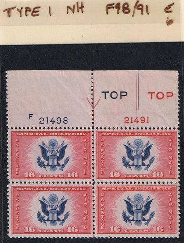# CE2 Airmail Special Delivery - Type 1 PB - F21498/21491 [6]