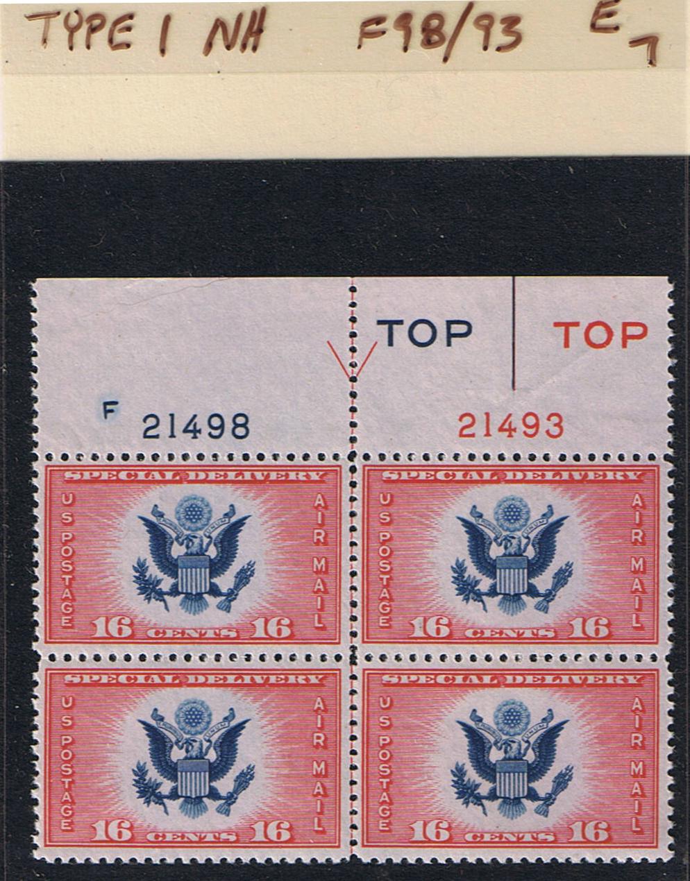 # CE2 Airmail Special Delivery - Type 1 PB - F21498/21493 [7]