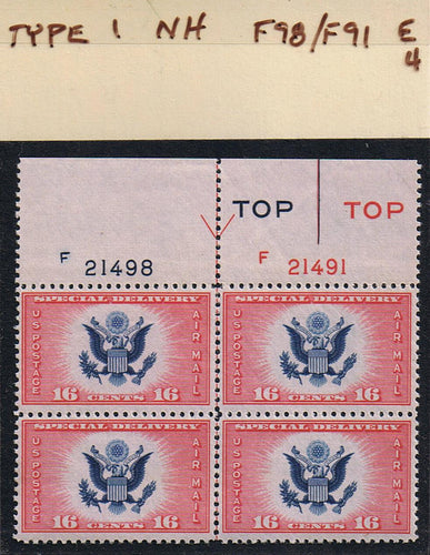 # CE2 Airmail Special Delivery - Type 1 PB - F21498/F21491 [4]