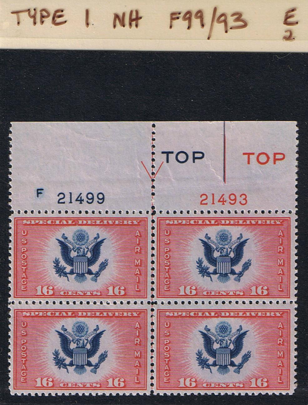 # CE2 Airmail Special Delivery - Type 1 PB - F21499/21493 [2]