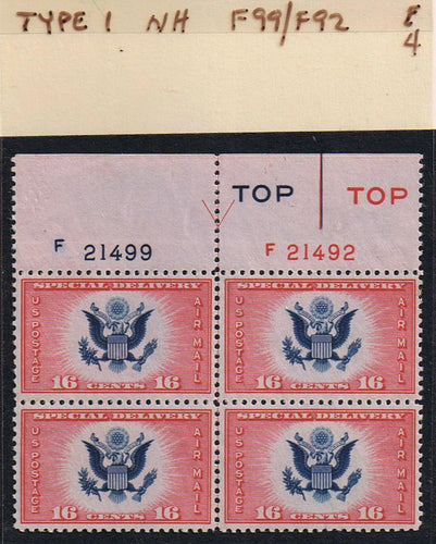 # CE2 Airmail Special Delivery - Type 1 PB - F21499/F21492 [4]