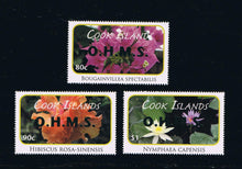 Flowers Official Stamps -- Overprint in Green