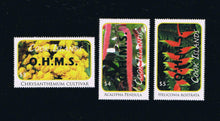 Flowers Official Stamps -- Overprint in Green