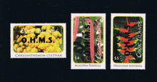 # O103-17 Flowers Official Stamps -- Overprint in Red