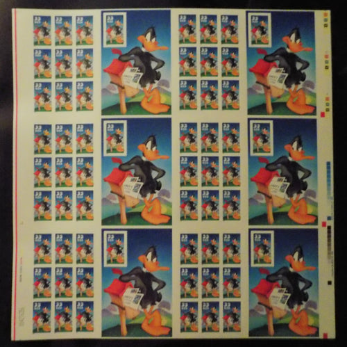 # 3306 (1999) Looney Tunes / Daffy Duck - Bottom Press Sheet