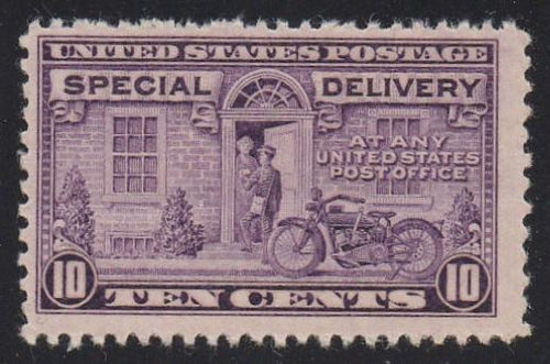E15a (1927) Motorcycle Messenger, Special Delivery - FVF MNH