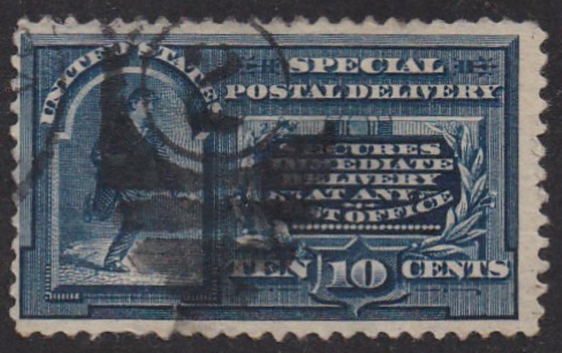 # E4 (1894) Messenger, Special Delivery - Used, sealed tear