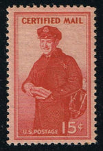# FA1 (1955) Certified Mail Letter Carrier - Sgl, MNH, adherences