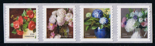 # 5233-36 (2017) Flowers from the Garden - Coil Strip/4, MNH