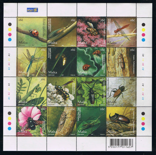 Malta # 1201 (2005) Insects / Pollinators - Sheetlet, MNH