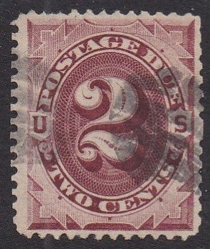 # J23 (1891) Postage Due, dark claret - Used, FVF [a]