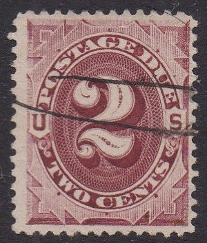 # J23 (1891) Postage Due, dark claret - Used, FVF [b]