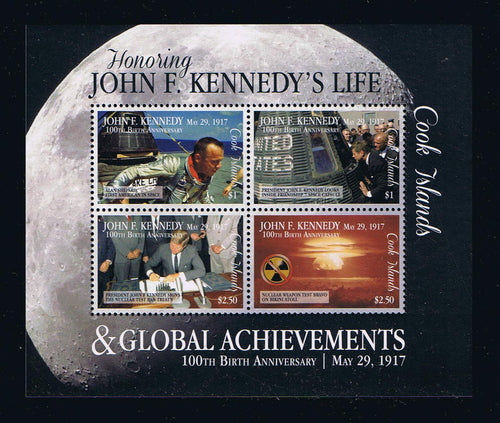 2017 Cook Islands #1577 J F Kennedy Souvenir Sheet