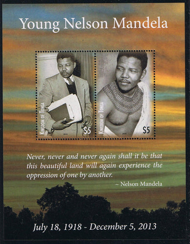 Tonga # 1252 (2014) Nelson Mandela Commemorative Souvenir Sheet
