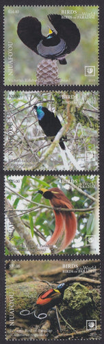 Niuafo'ou (2019) Birds of the World, Birds of Paradise, Large Stamp - Sgls, Set/4