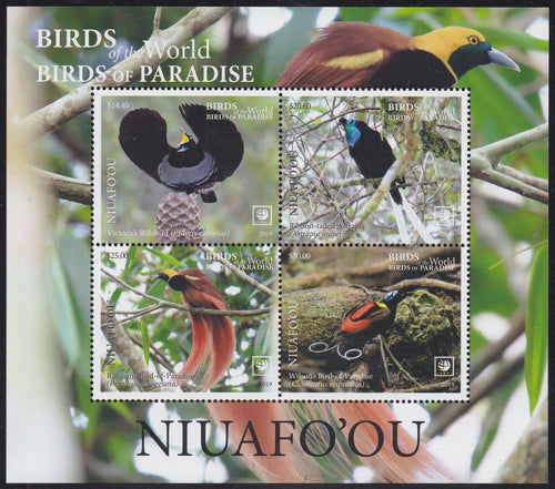 Niuafo'ou (2019) Birds of the World, Birds of Paradise - S/S
