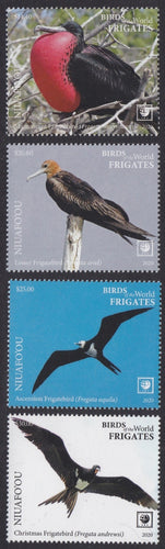 Niuafo'ou (2020) Birds of the World, Frigates, Large Stamp - Sgls, Set/4