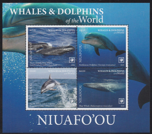 Niuafo'ou (2020) Whales & Dolphins of the World, Part II - S/S