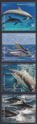 Niuafo'ou (2020) Whales & Dolphins of the World, Part I, Large Stamp - Sgls, Set/4