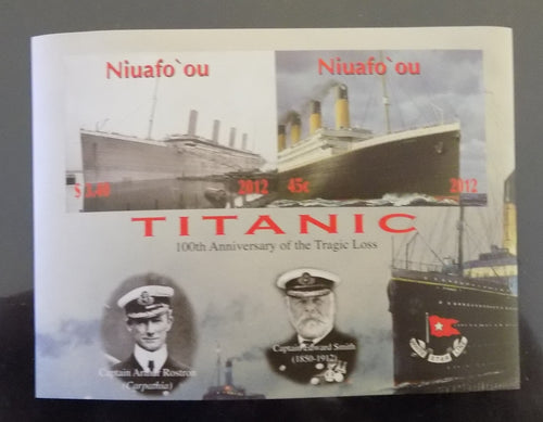 Niuafo'ou # 289 Titanic Small Souvenir Sheet --- IMPERFORATE
