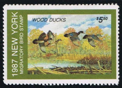 New York (1987) #3 Wood Ducks - Sgl, MNH
