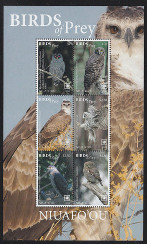 #386a, 392a Niuafo'ou (2018) Birds of Prey S/S Set