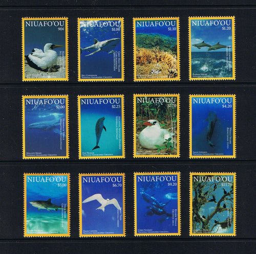 Niuafo'ou Ocean Wildlife Set of 12 Stamps