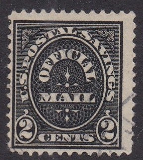 O121 (1910) Official Mail, Postal Savings - Sgl, Used, FVF [1]