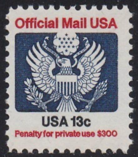 # O129 (1983) Eagle, Official Mail - Sgl, MNH