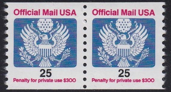 # O141 (1988) Eagle, Official Mail - Coil pr, MNH