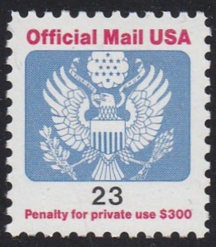 # O148 (1991) Eagle, Official Mail - Sgl, MNH