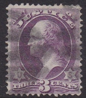 O27 (1873)  Official Mail, Justice - Sgl, Used, F