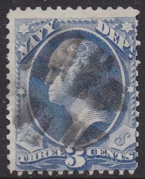 O37 (1873)  Official Mail, Navy - Sgl, Used, VG [3]