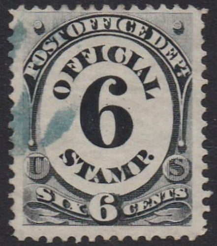O50 (1873) Official Mail, Post Office - Sgl, Used, FVF, blue cncl